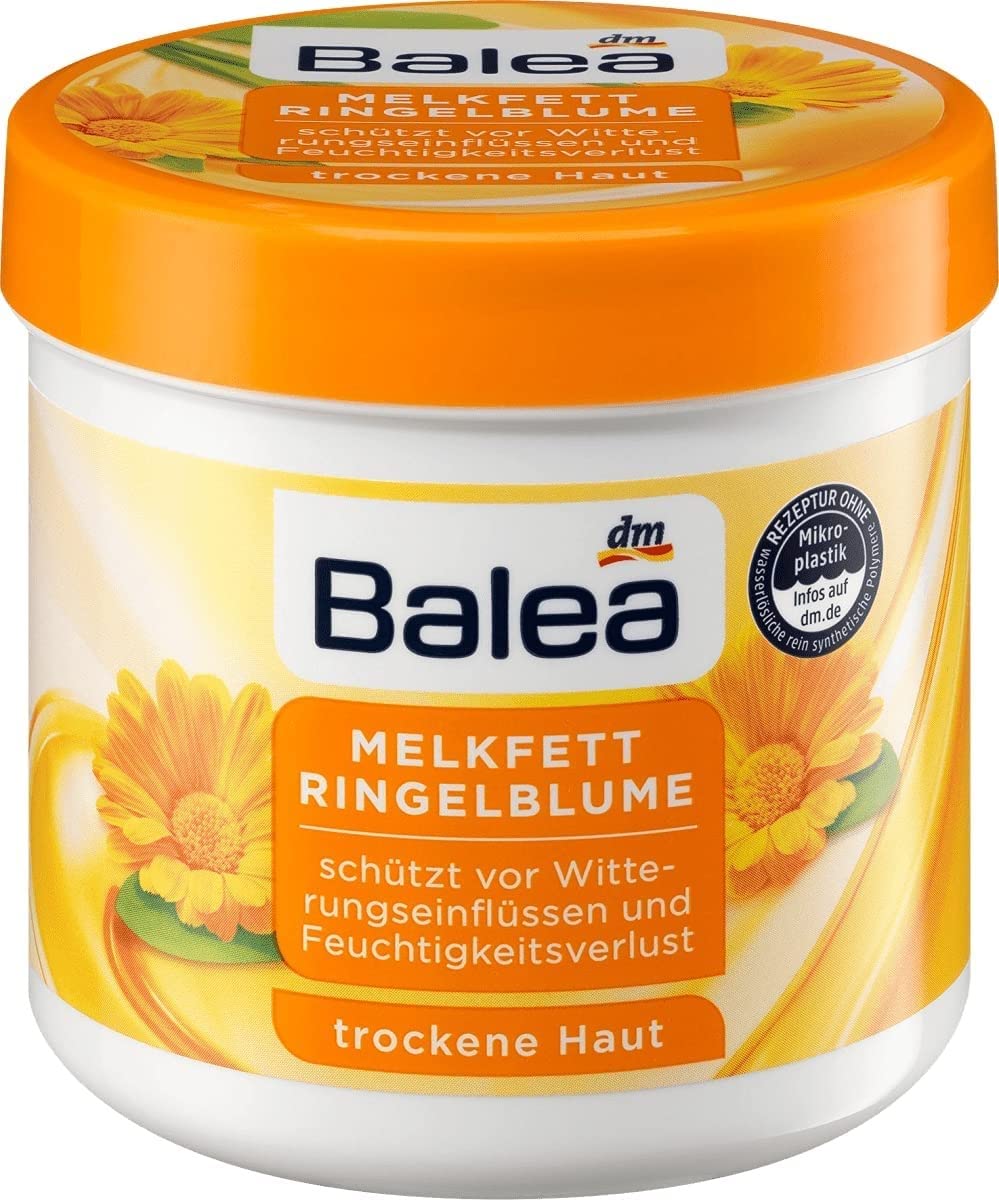 Balea lifestyle shot of hands applying balm conveying soothing protection and softness