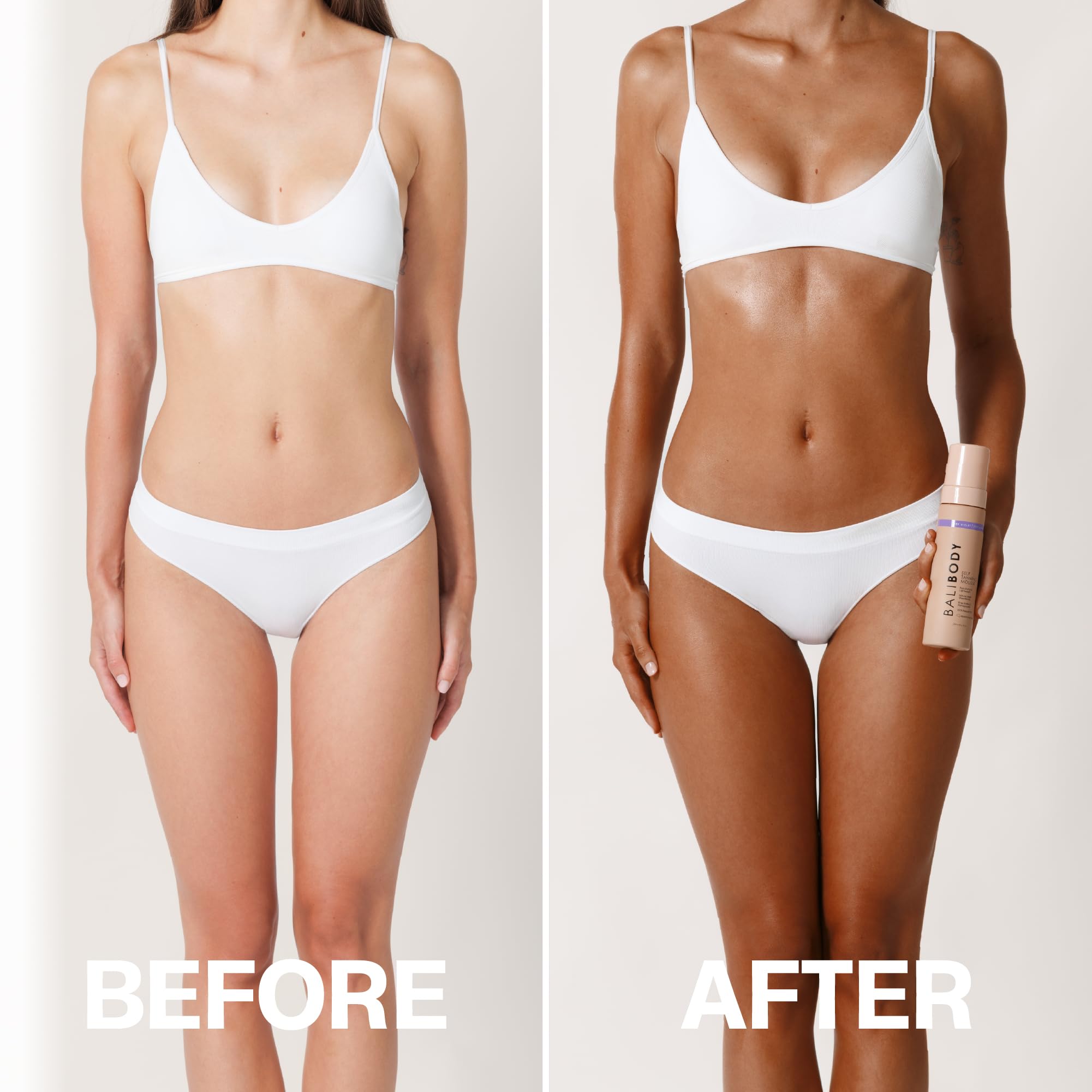 BALI BODY application with mitt producing even, streak-free coverage