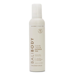 BALI BODY front packaging showing clear 1 hour express for quick bronze