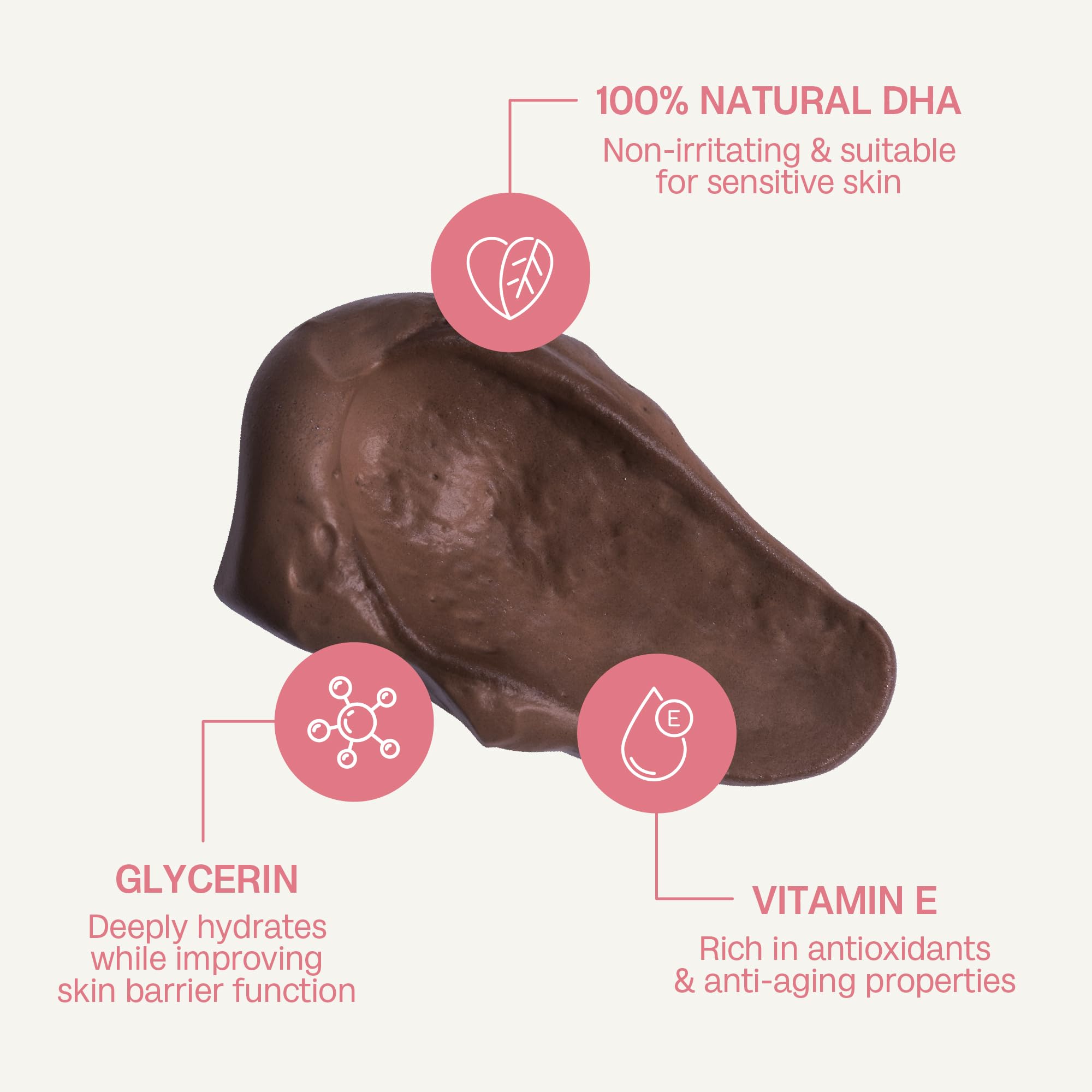 BALI BODY application mitt spreading mousse evenly for streak-free results