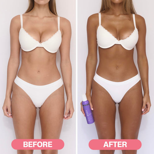 BALI BODY pump dispensing mousse illustrating easy, controlled application
