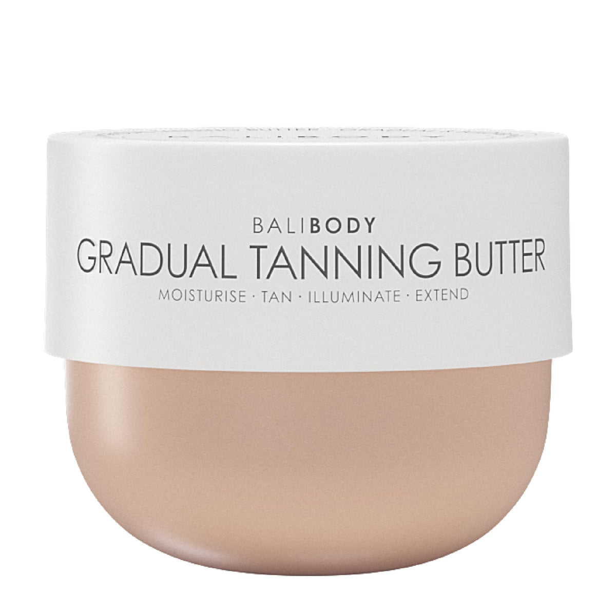 BALI BODY tub front view showing label and packaging benefit clear branding