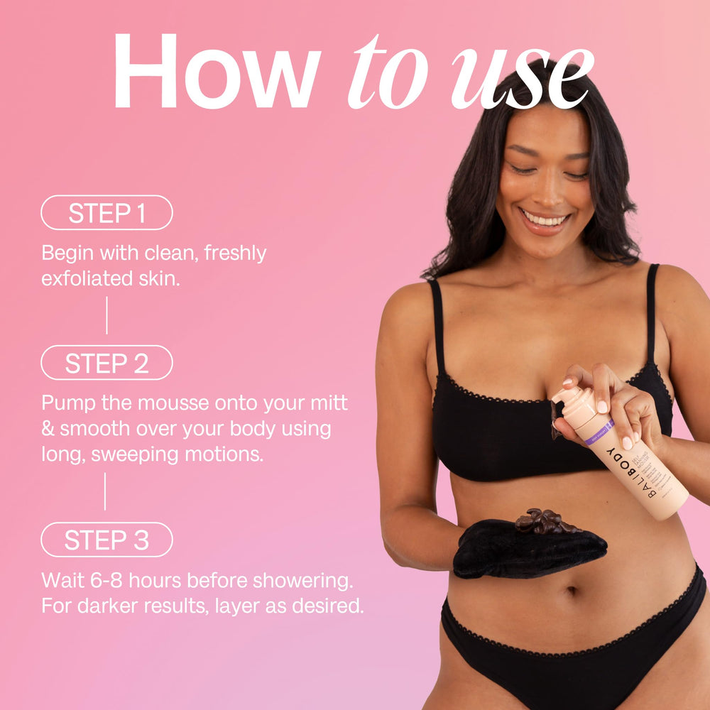 BALI BODY lifestyle image of glowing skin after tanning for confident look