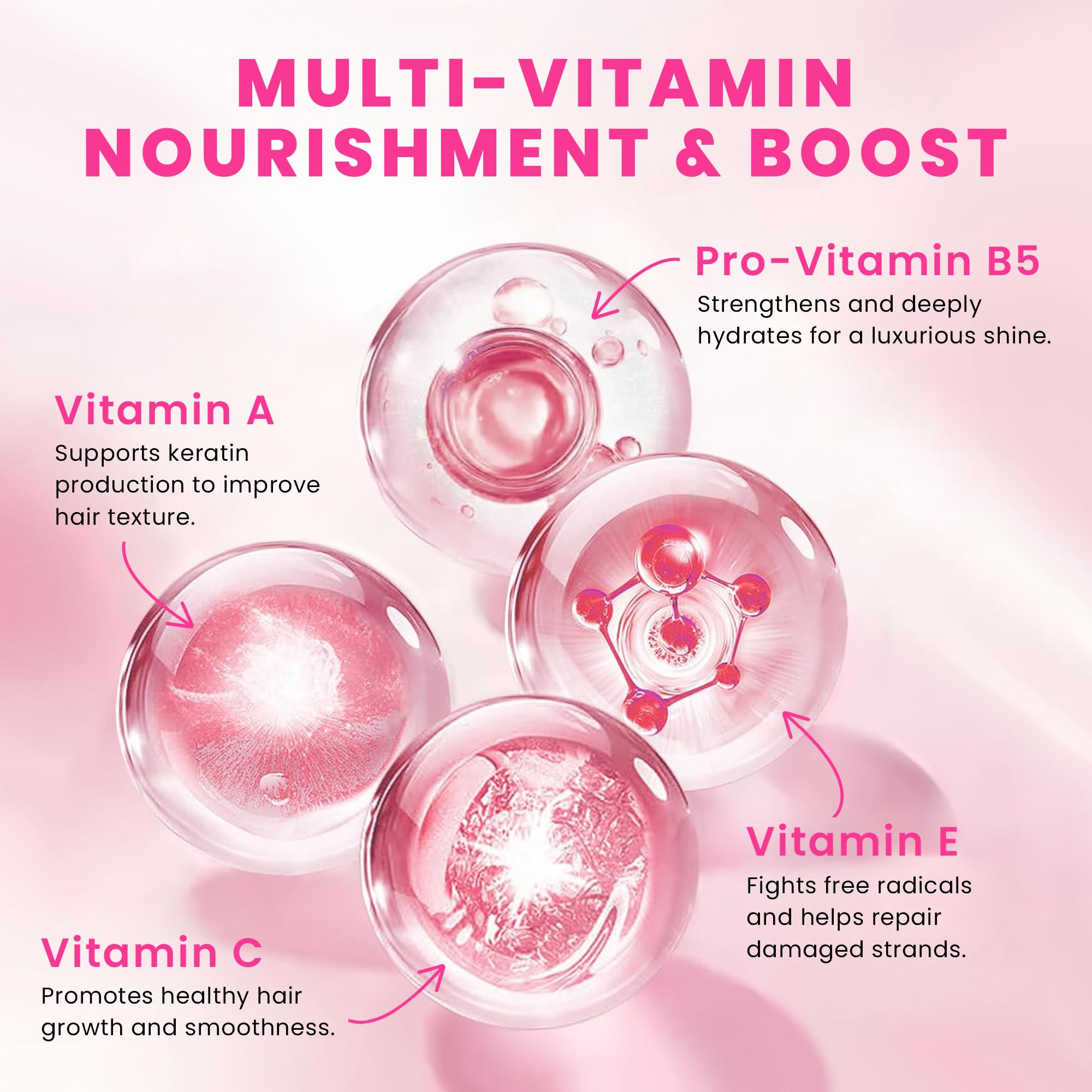 Bali Secret serum applied to damp hair offering smoother styling benefit