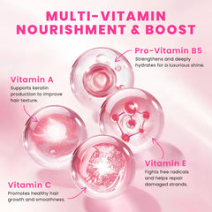 Bali Secret serum applied to damp hair offering smoother styling benefit