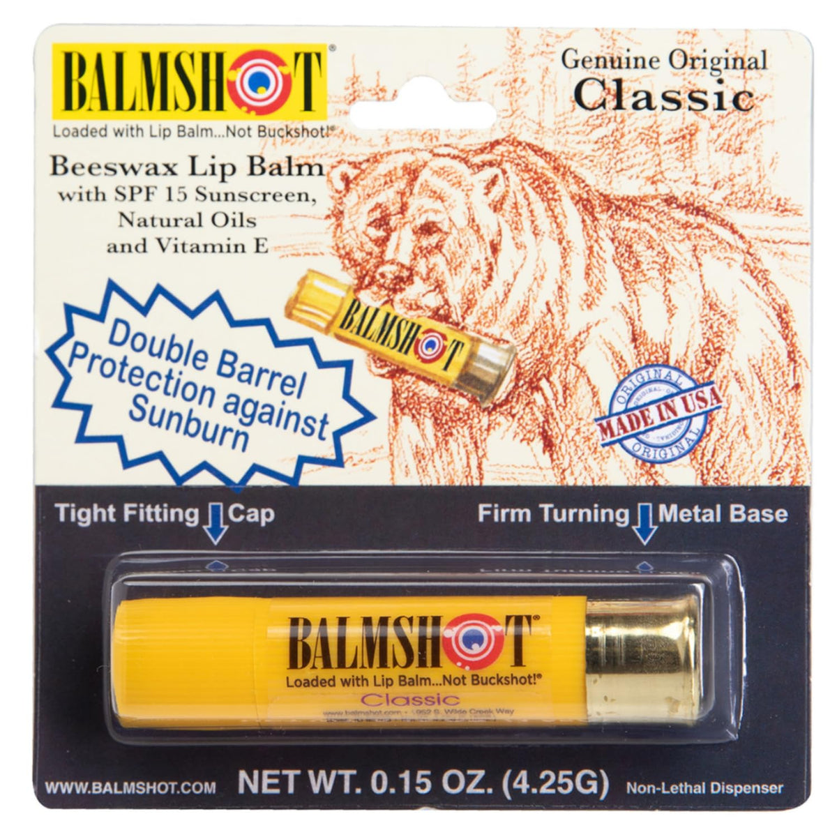 Balmshot brass shell front view showing durable casing and pocket-ready design