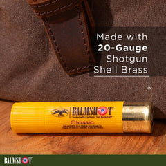 Balmshot closed cap in a pocket illustrating secure fit and on-the-go protection