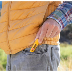 Balmshot applied on lips outdoors showing sun protection and lasting hydration