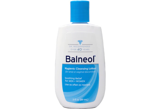 Balneol single 3 oz bottle close-up label highlighting gentle cleansing benefit