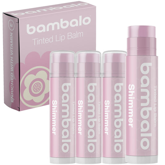 Bambalo front packaging showing 4-pack shimmer balms and gifting appeal