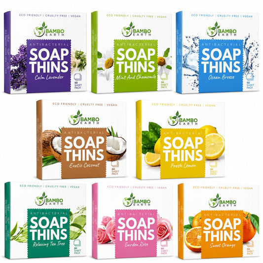 BAMBOEARTH front packaging showing 8-pack and travel convenience