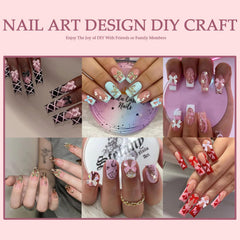 BANA ART 24-compartment layout with colorful bows, pearls and beads for design variety