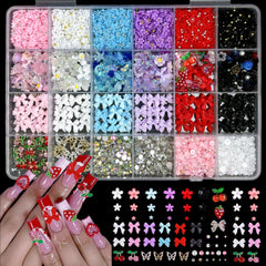 BANA ART front packaging showing full 3D nail charms kit, easy creative use