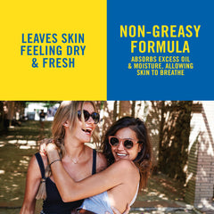Banana Boat clear application on arm demonstrating non-greasy, no white‑cast finish