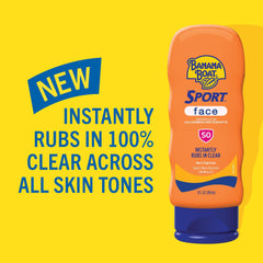 Banana Boat lotion texture close-up showing ultralight, non-greasy finish