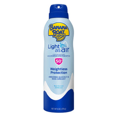 Banana Boat front packaging showing SPF 50+ protection and compact 6 oz size benefit