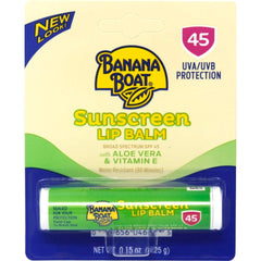 Banana Boat front packaging showing SPF 45 and aloe benefits