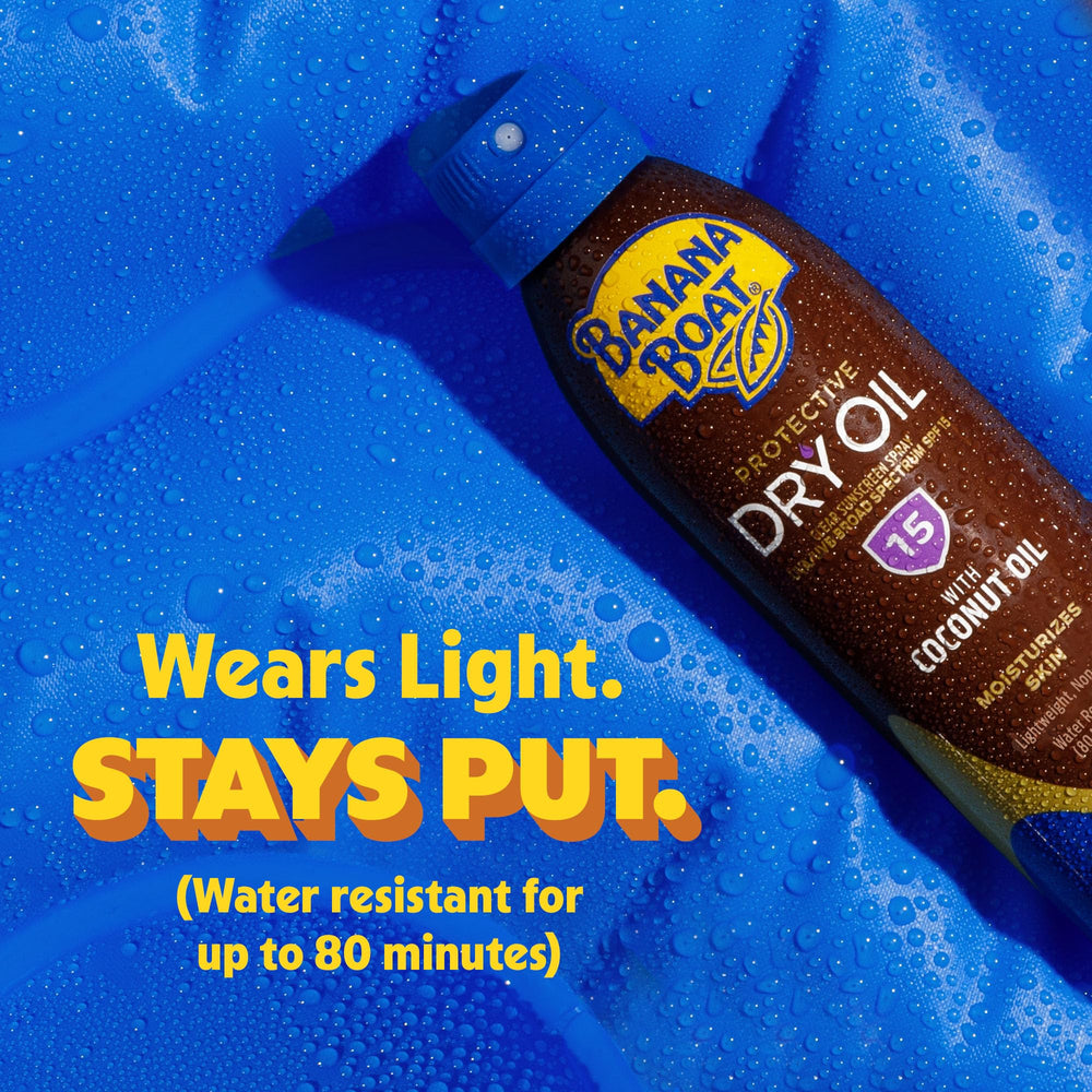 Banana Boat in-hand application showing twist 'n lock cap-free convenience