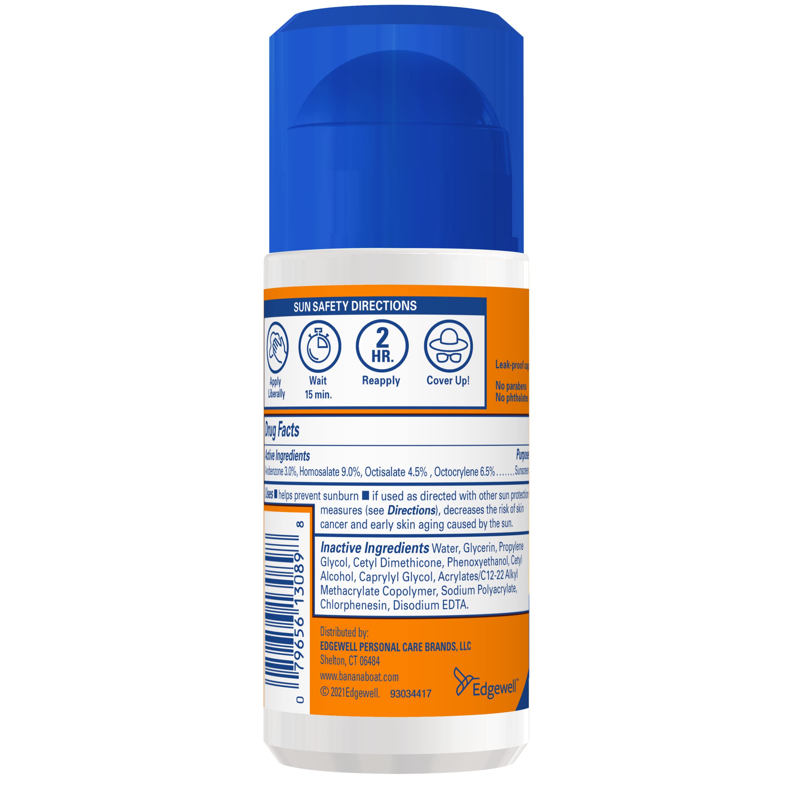 Banana Boat roll-on arranged with travel essentials showing TSA-friendly convenience benefit