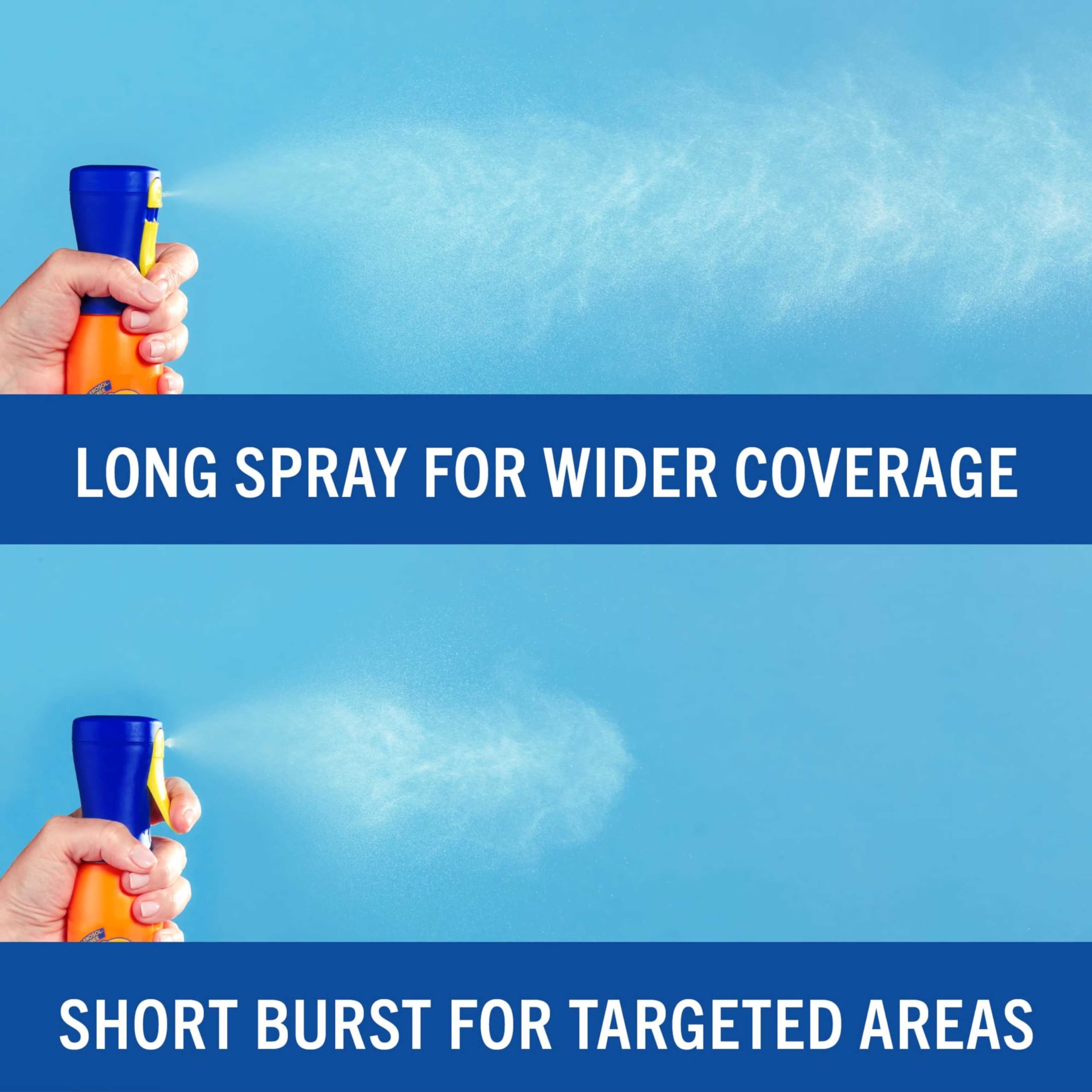 Banana Boat closeup of lightweight sunscreen texture demonstrating fast absorption