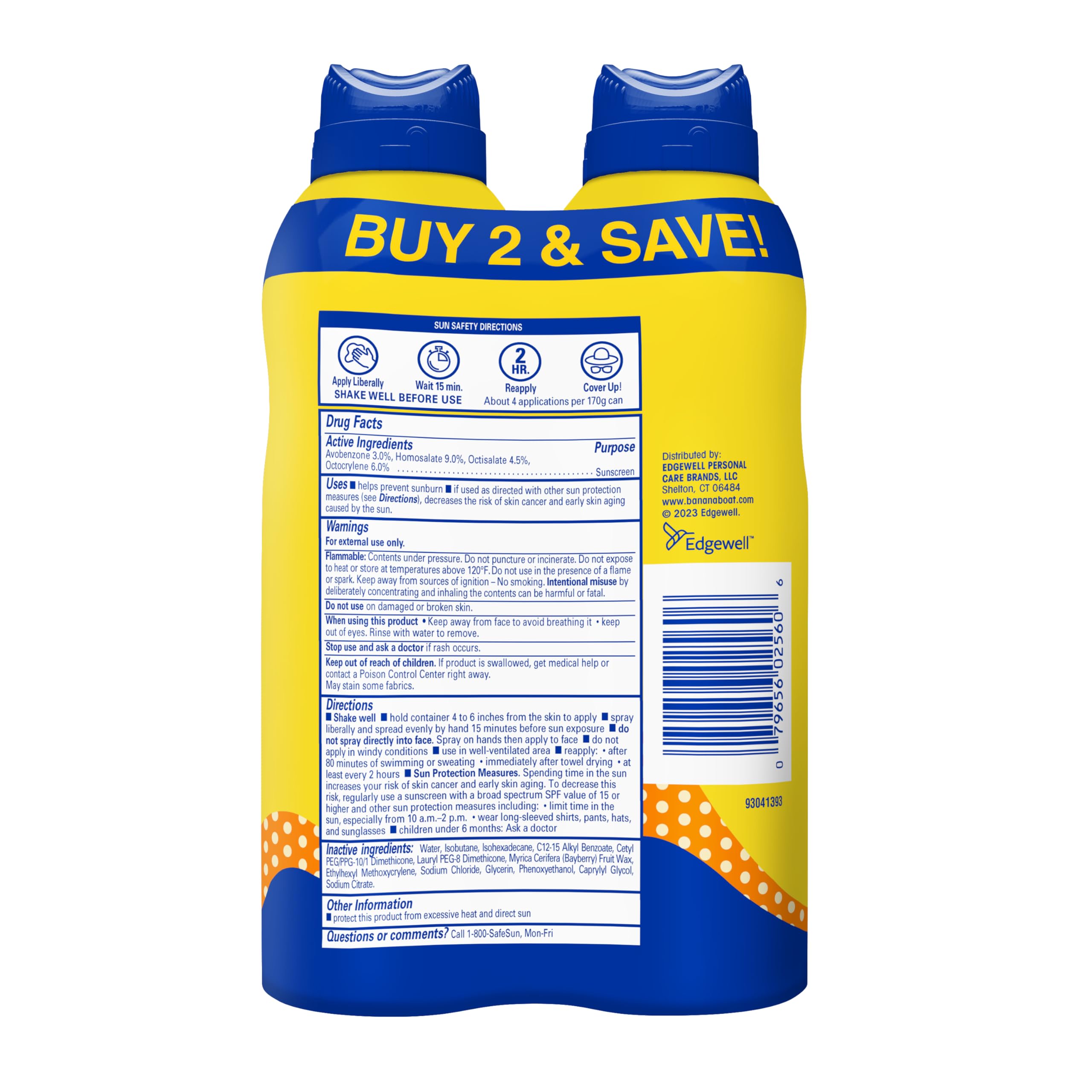 Banana Boat product near water illustrating up to 80 minutes water-resistant benefit