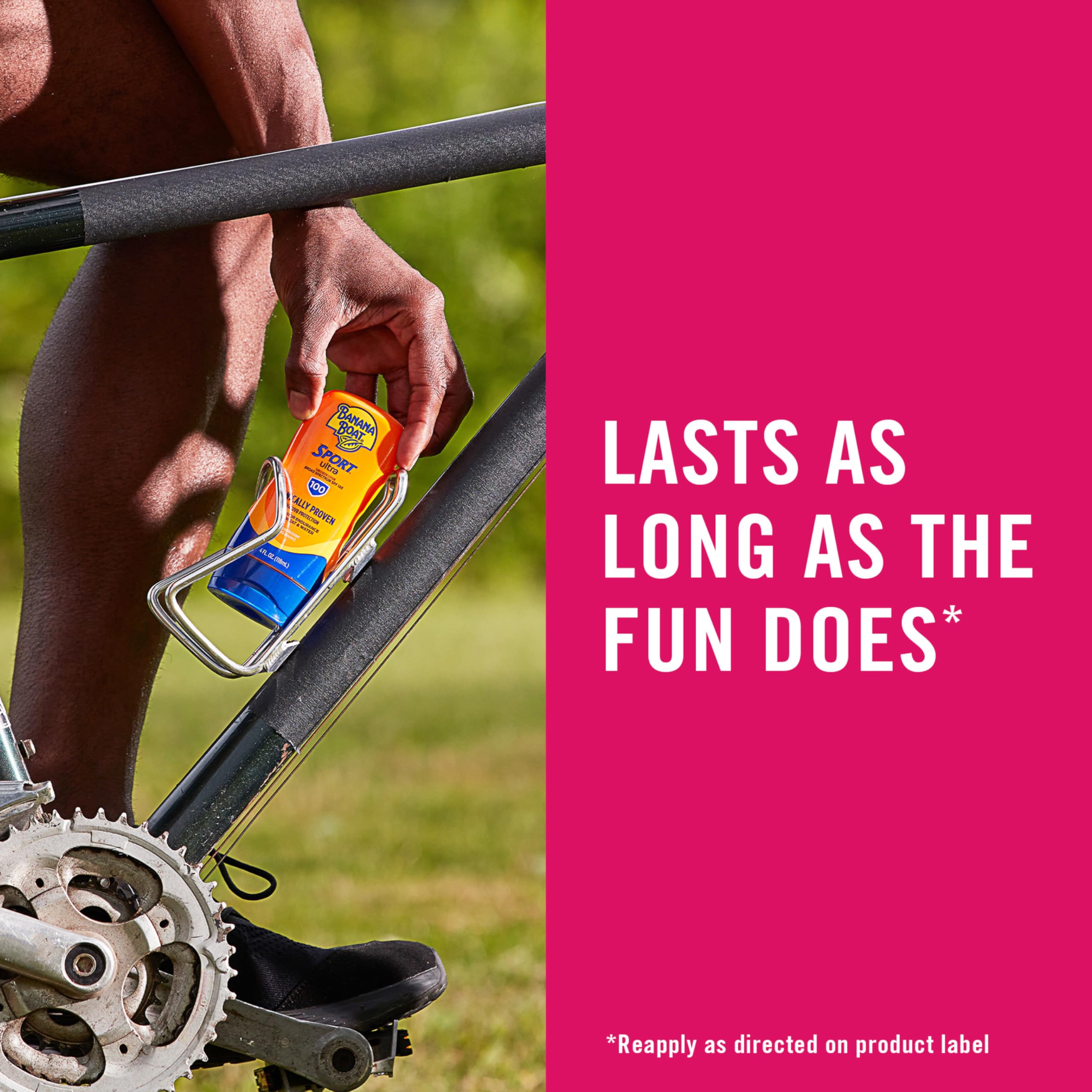 Banana Boat next to common items showing 6oz size and portability benefit