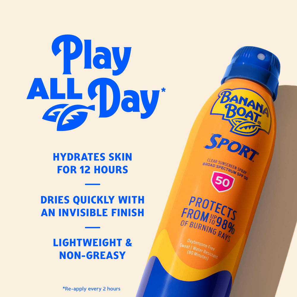 Banana Boat applied on arm showing easy non-greasy coverage