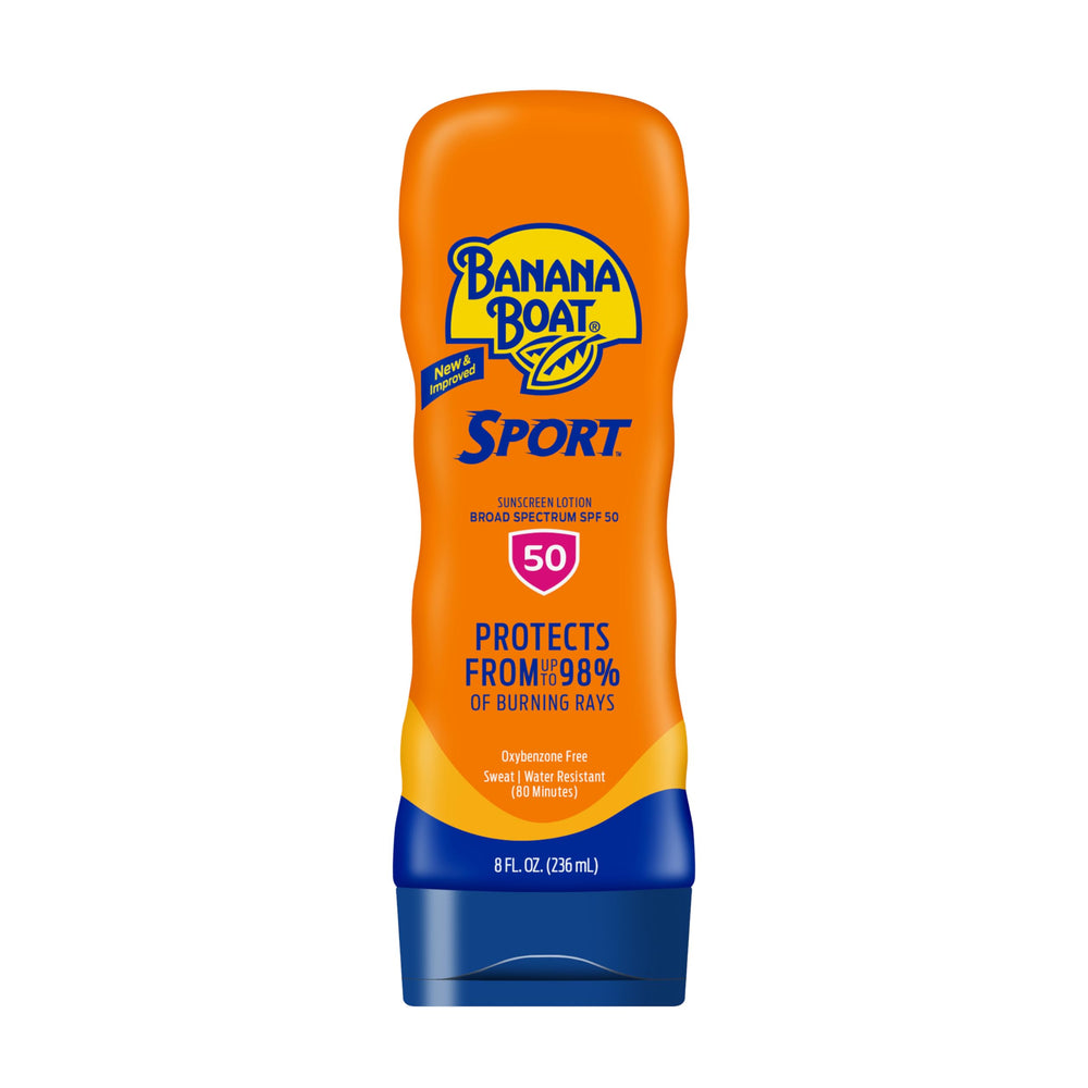 Banana Boat front packaging showing SPF 50 protection and benefit