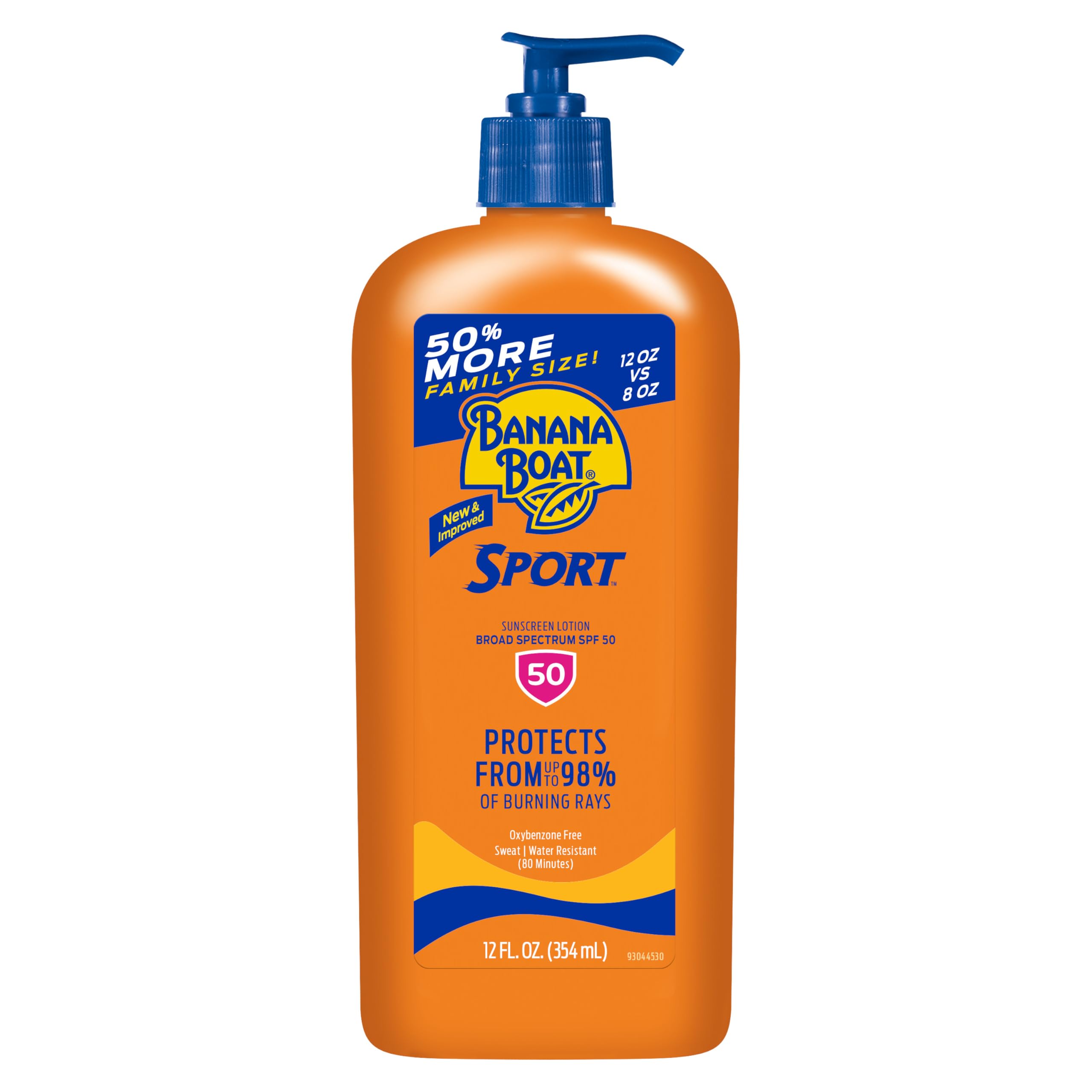 Banana Boat front packaging showing SPF 50 and family size benefit