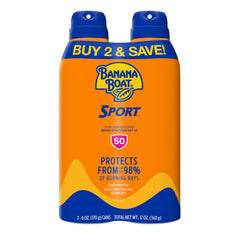 Banana Boat front packaging showing SPF 50 protection