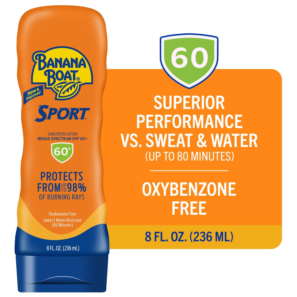 Banana Boat pump top and label detail for easy application benefit