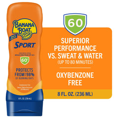 Banana Boat pump top and label detail for easy application benefit