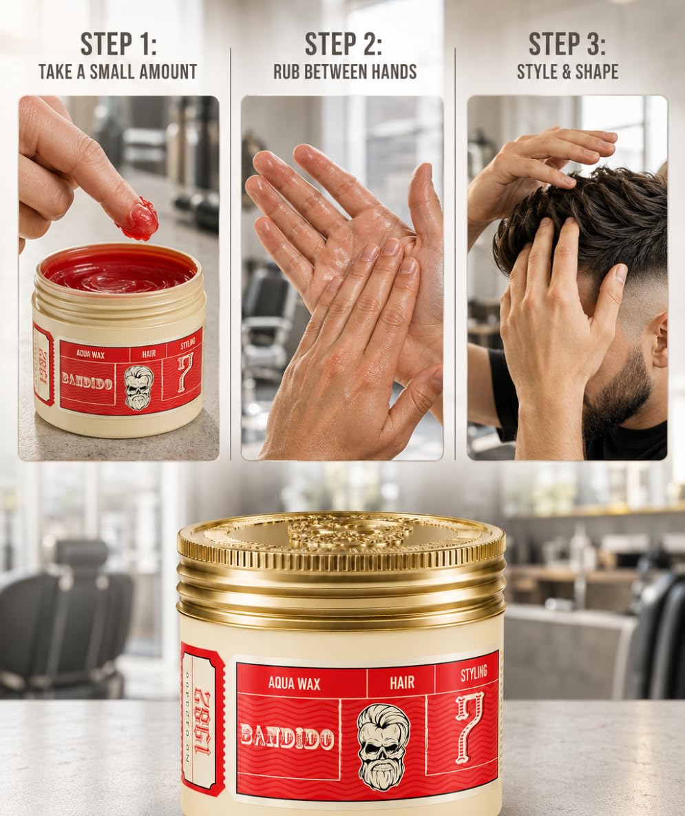 Applying Bandido to hands showing smooth spread and styling benefit