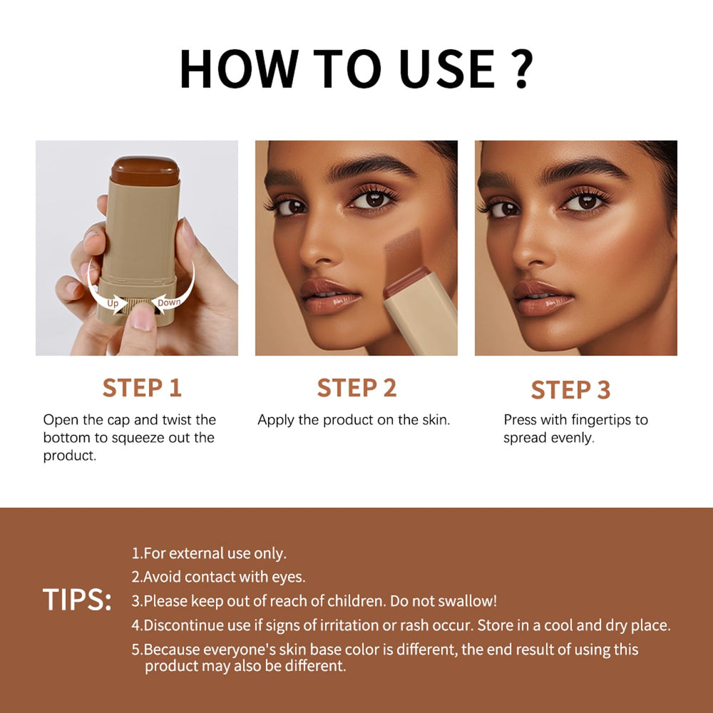 BANGFENG before and after swatch strip showing visible evening of skin tone
