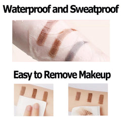 BANGFENG before and after comparison showing fuller brows and enhanced definition