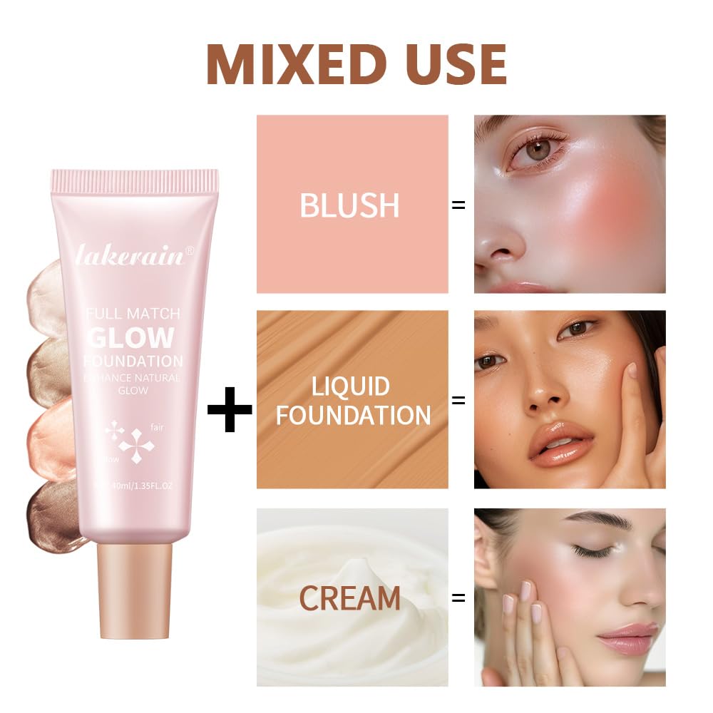 BANGFENG glotion mixed with foundation to boost glow and hydration
