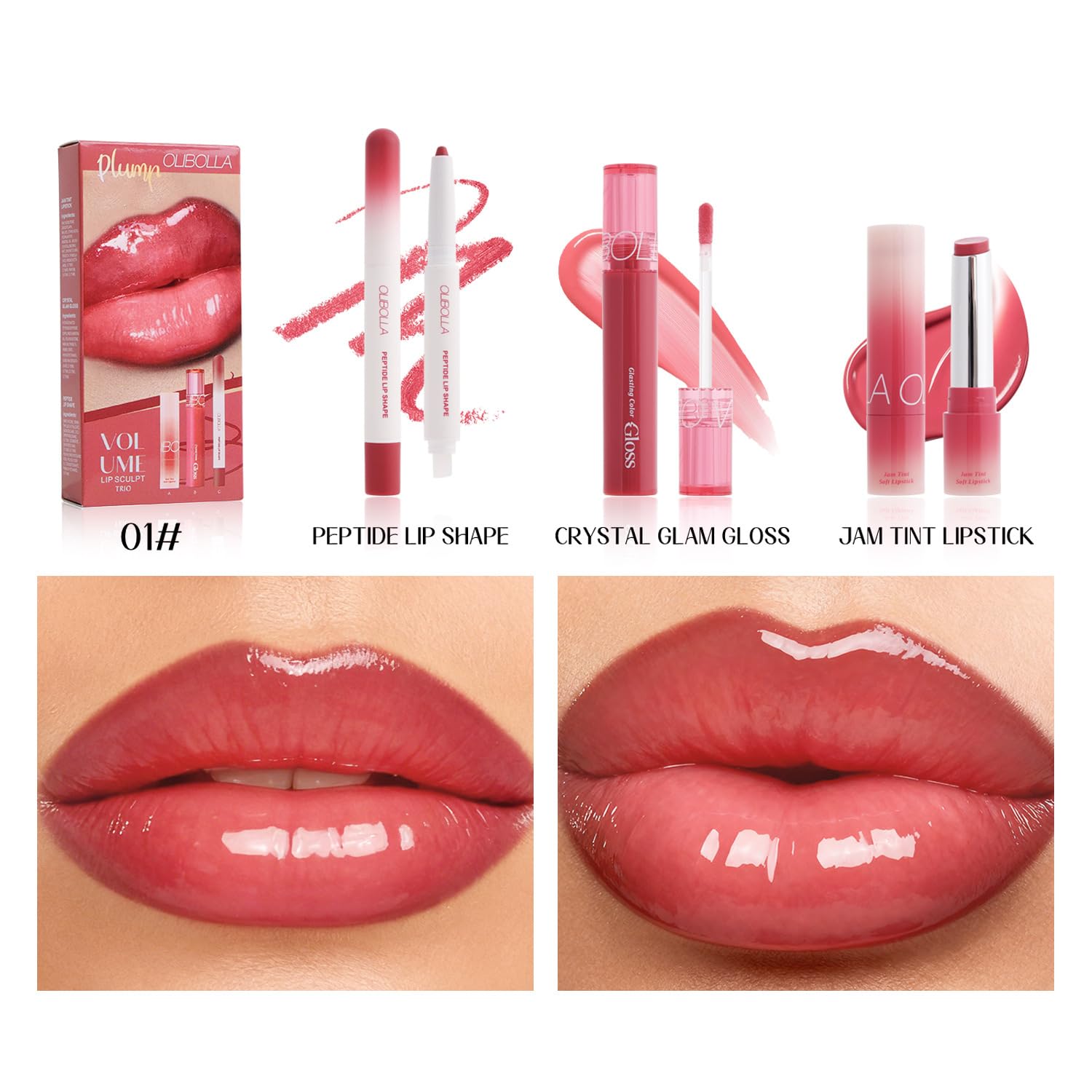 BANGFENG product in use applying gloss for instant luminous volume