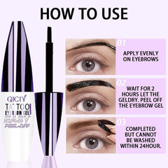 BANGFENG peeling film being removed revealing defined brows and painless removal