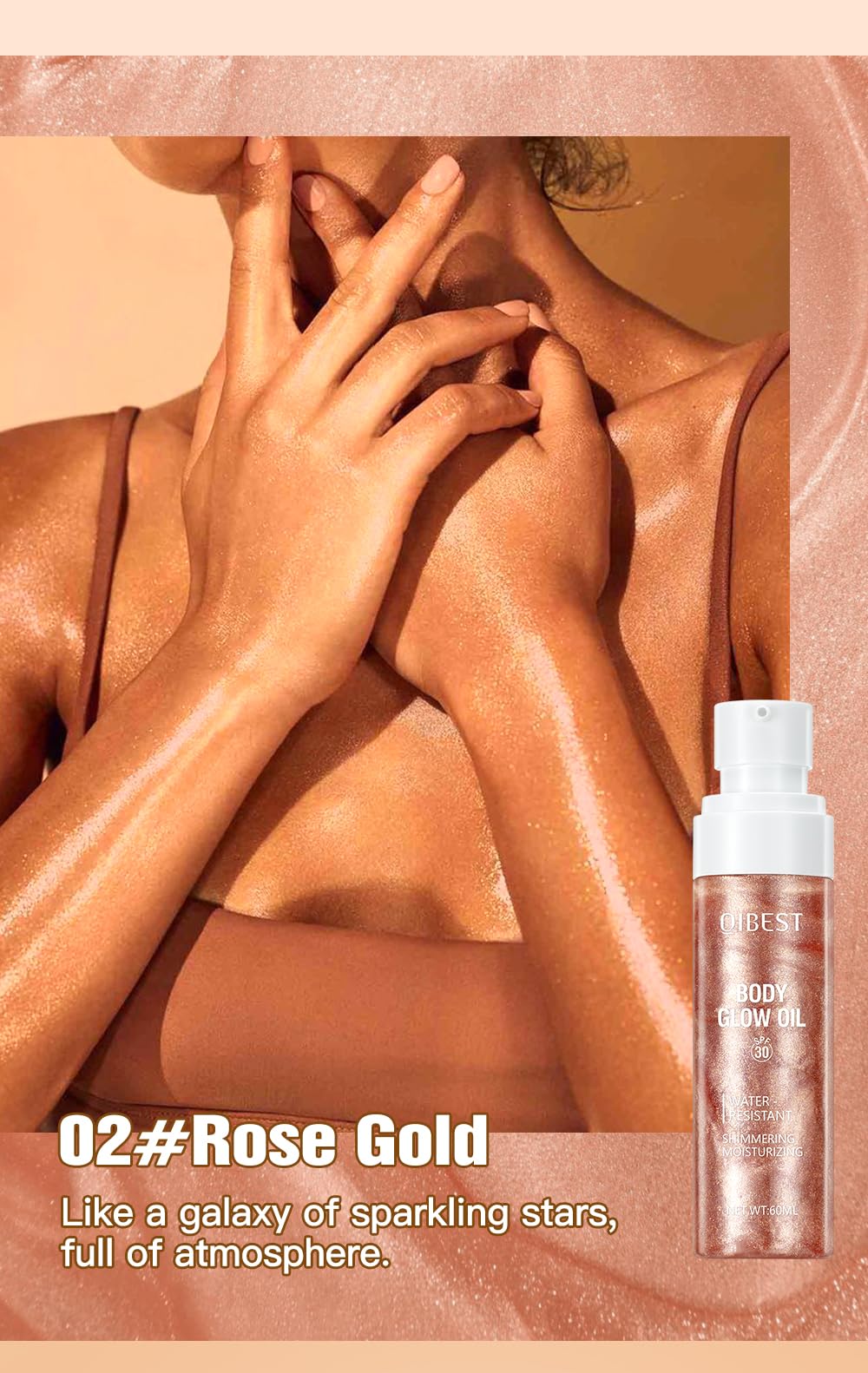 BANGFENG pump dispensing rose-gold oil for precise, no-waste application