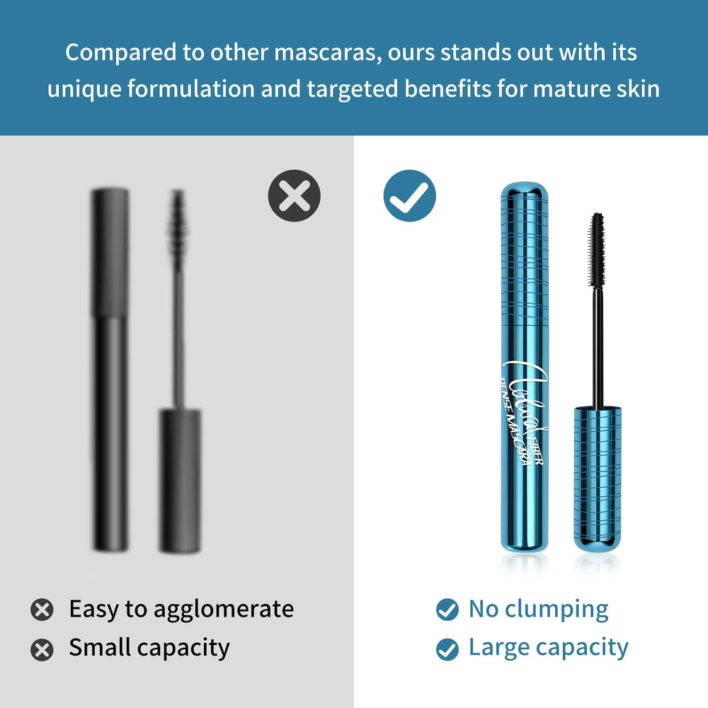 BANGFENG mascara beside coin showing compact size and travel-friendly benefit