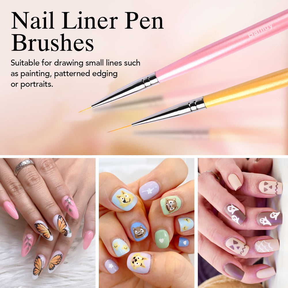 Banidy applying builder brush to nail extension demonstrating smooth shaping