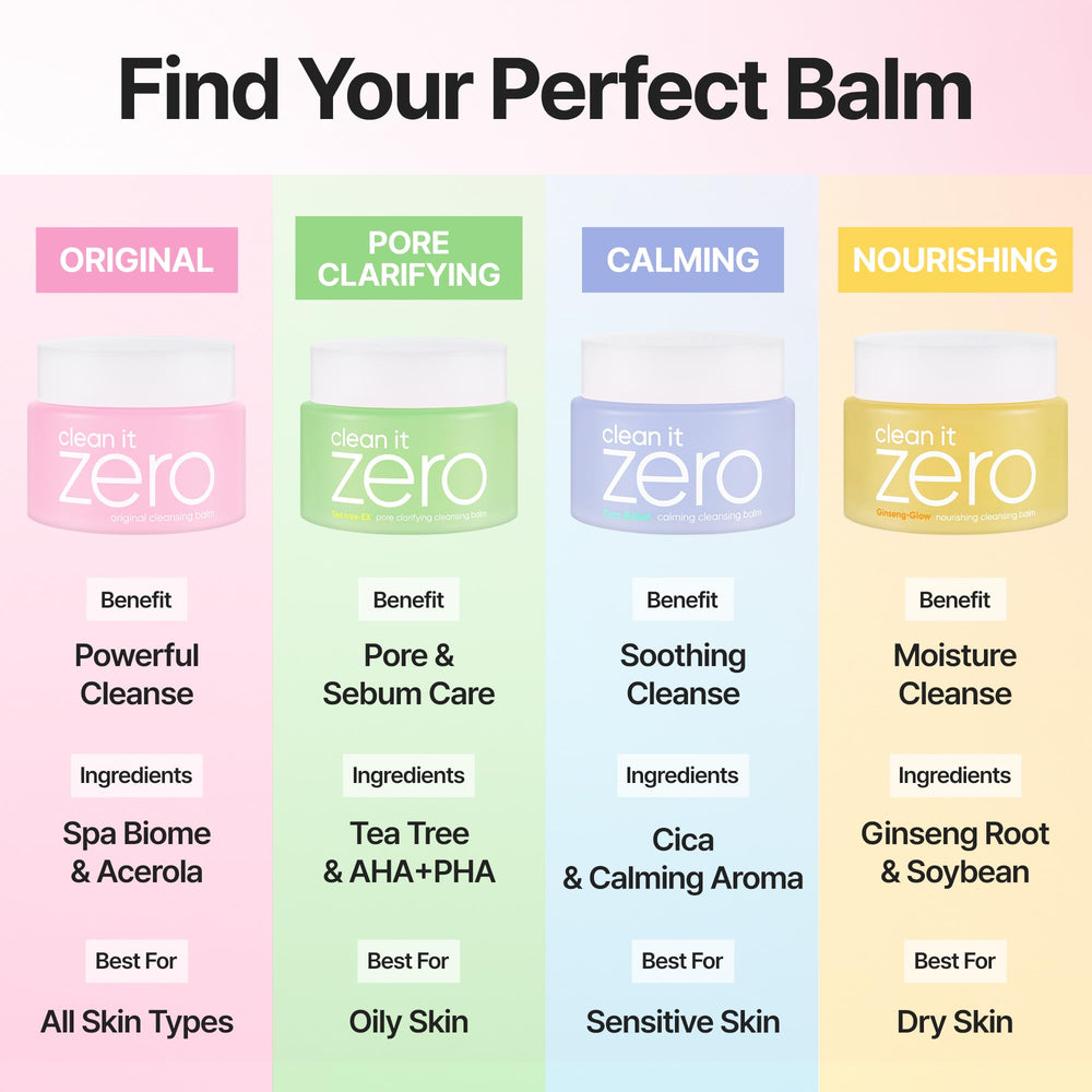 BANILA CO balm melting on fingertip, demonstrates quick makeup dissolving benefit