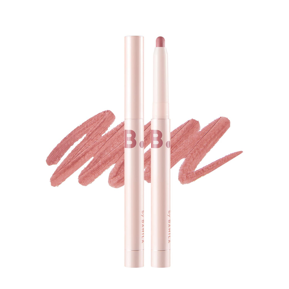 BANILA CO pencil front packaging showing compact matte tube and shade