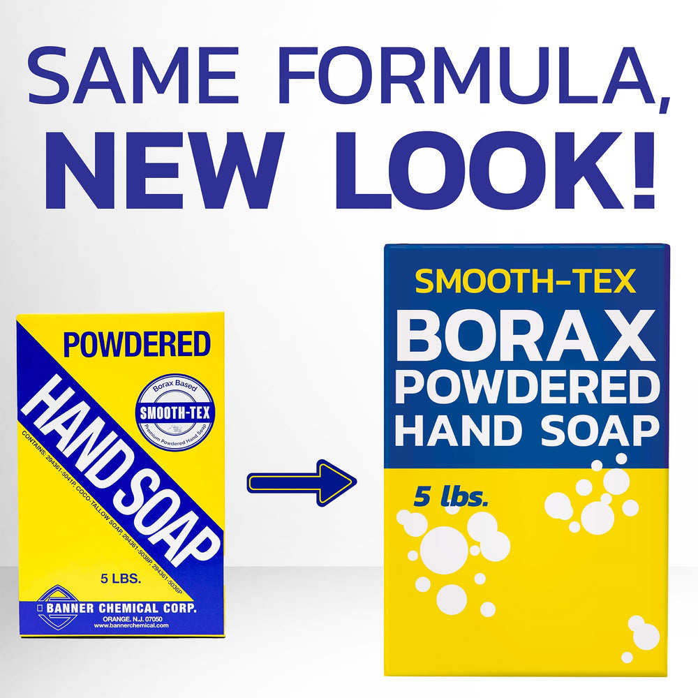 Banner Chemical powdered hand soap close-up showing fine powder dissolving for fast lather