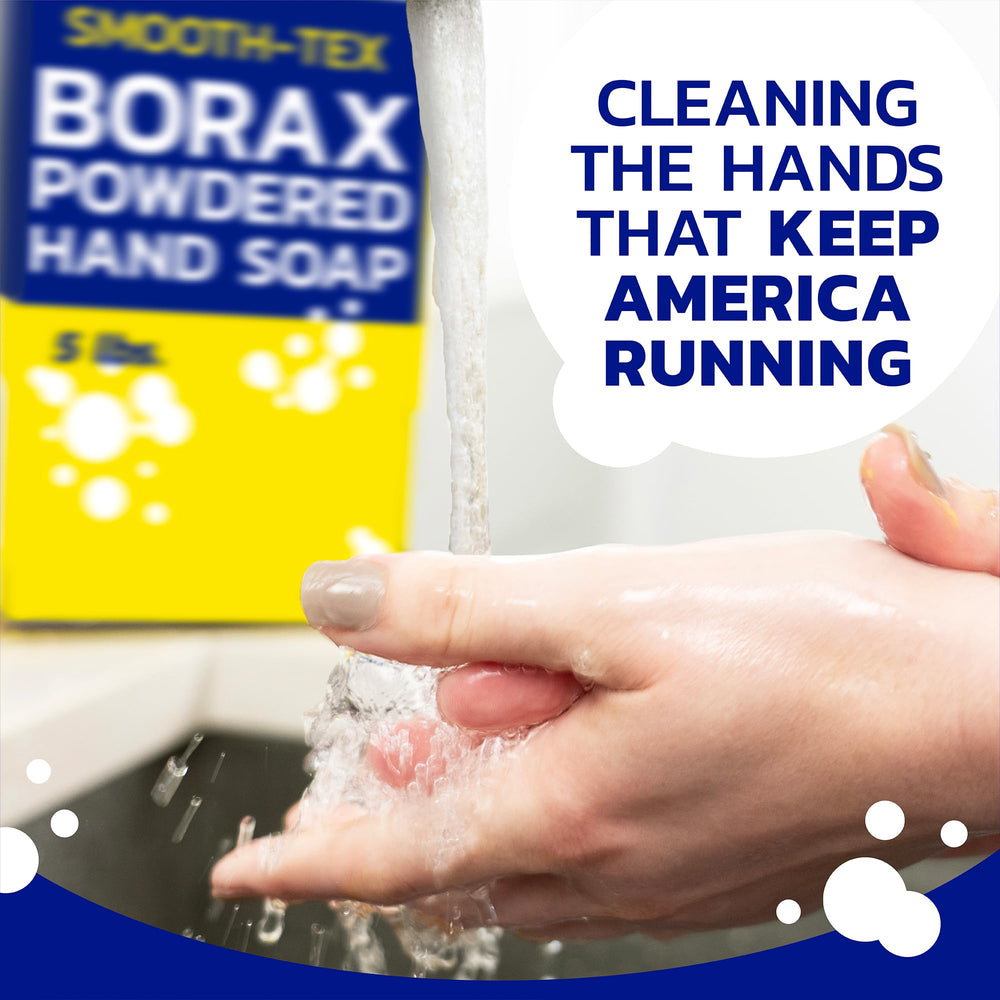 Banner Chemical rinsing hands under faucet showing quick residue-free rinse benefit