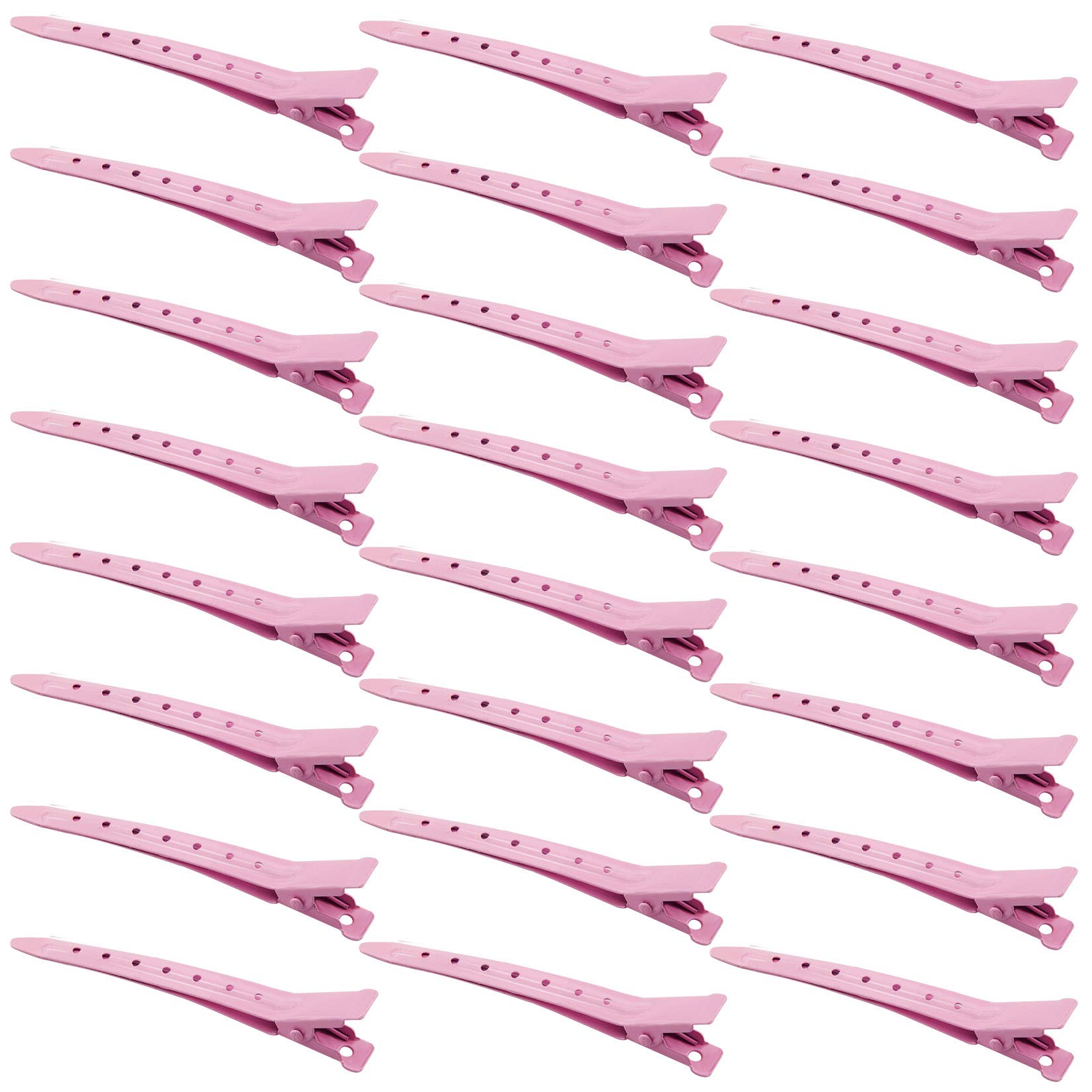 Bantoye front packaging showing 24 pink duck bill clips for organized styling