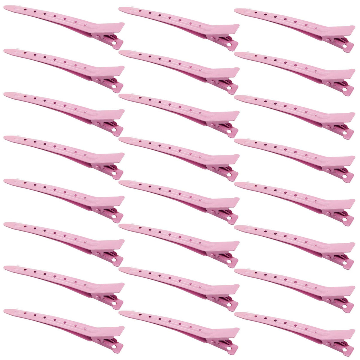 Bantoye front packaging showing 24 pink duck bill clips for organized styling