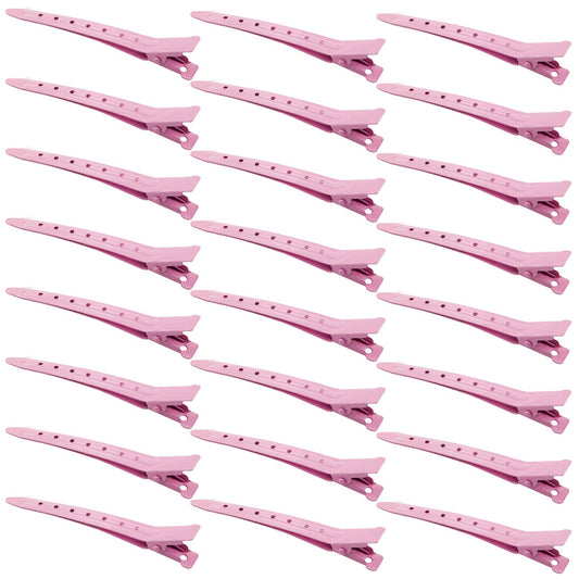 Bantoye front packaging showing 24 pink duck bill clips for organized styling