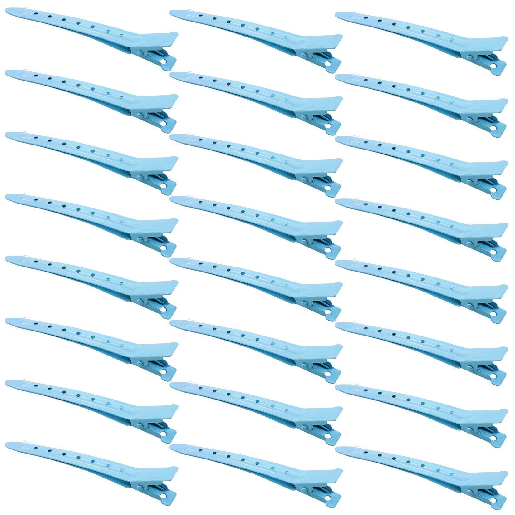 Bantoye front view of 24 blue duck bill clips showing pack contents benefit organization