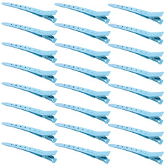 Bantoye front view of 24 blue duck bill clips showing pack contents benefit organization